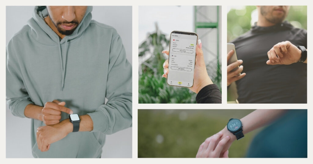 traveler man using internet through an esim smartwatch