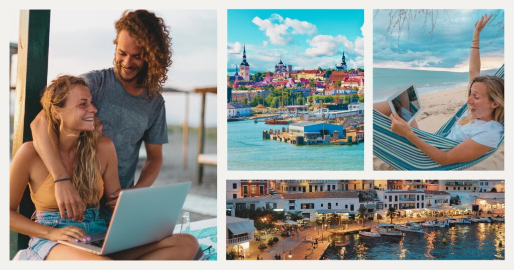 couple living in Europe with a work visa