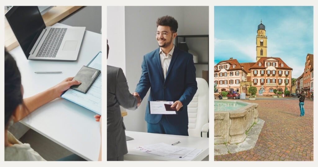 man getting his freelancer visa in Germany approved