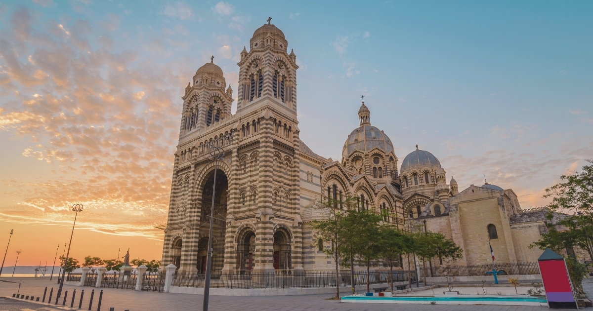 nice view of church in France