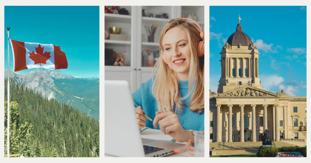 young woman applying for the Canadá work visa