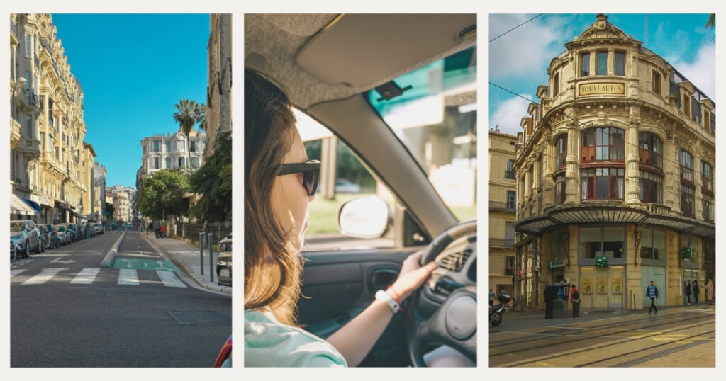 woman driving in France