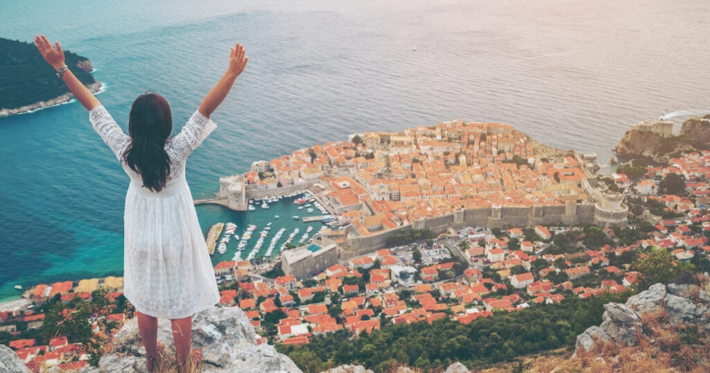 tourist woman living in one of the best European countries