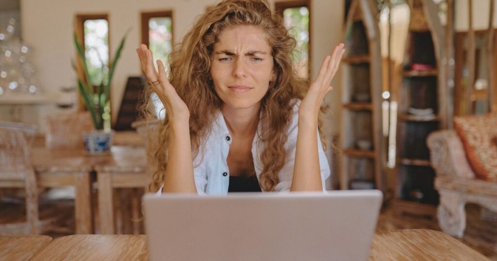 woman having esim issues