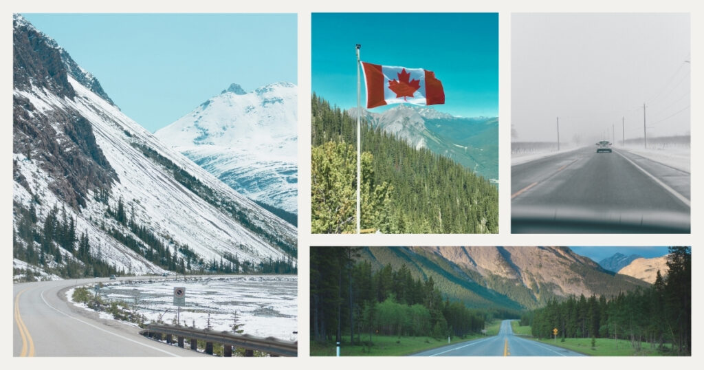hermosos paisajes de las rutas de Canadá