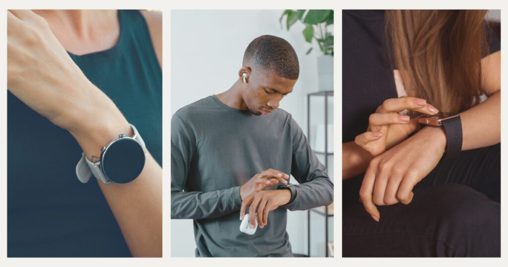 people navigating on internet through an esim for smartwatch