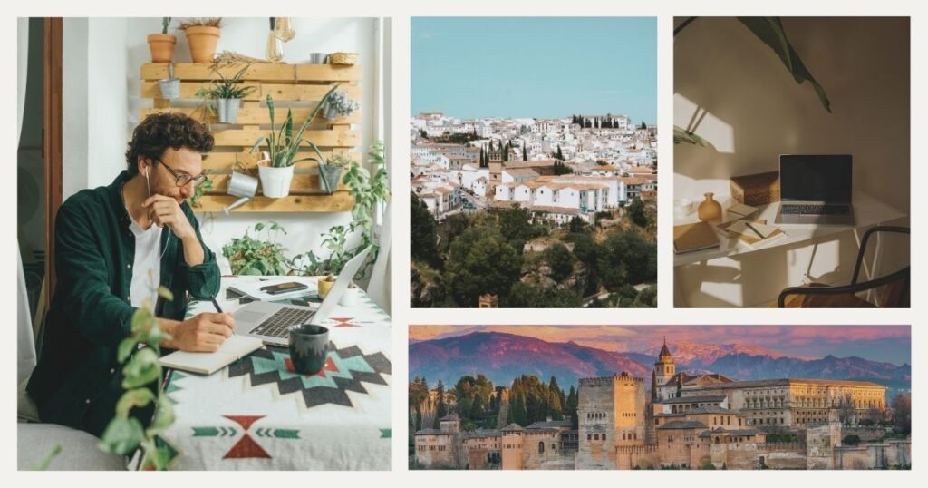 hombre trabajando remoto desde España