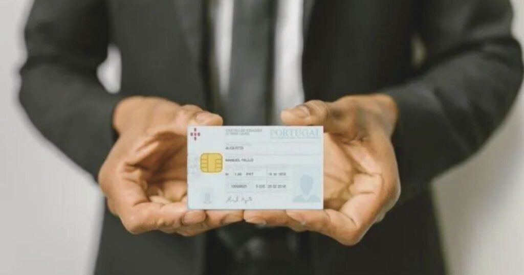 man getting the NIF number in Portugal