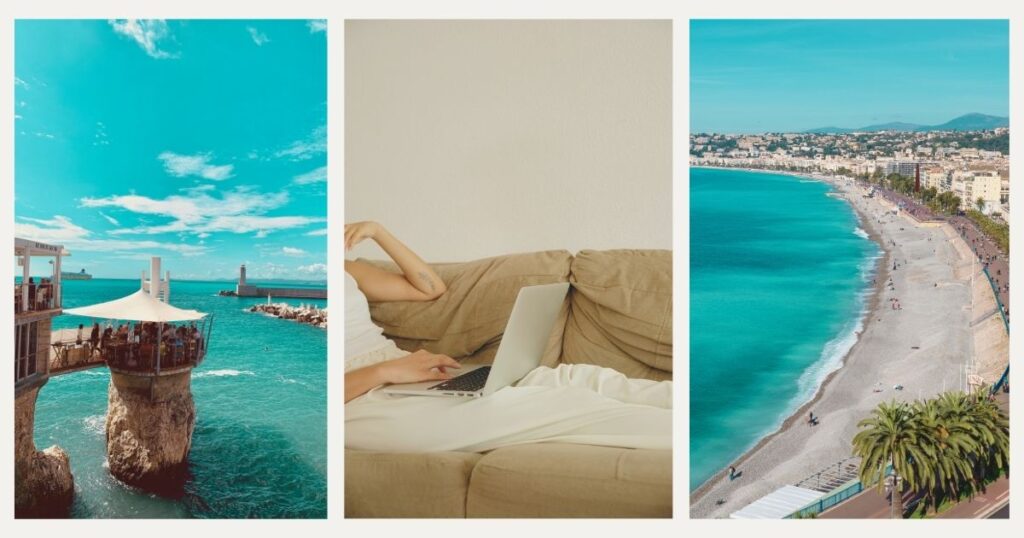 nice views of Nice beaches in France