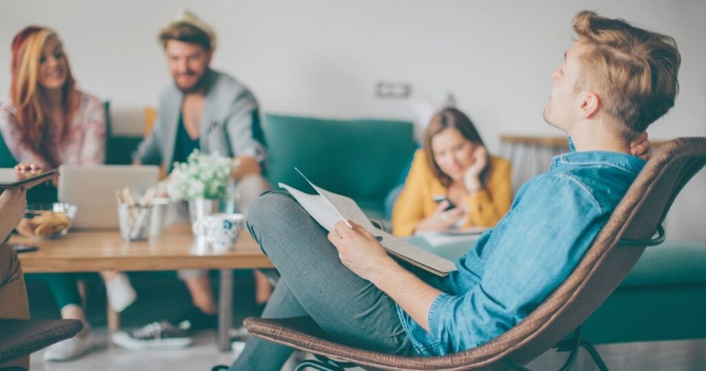 digital nomads working from a coliving