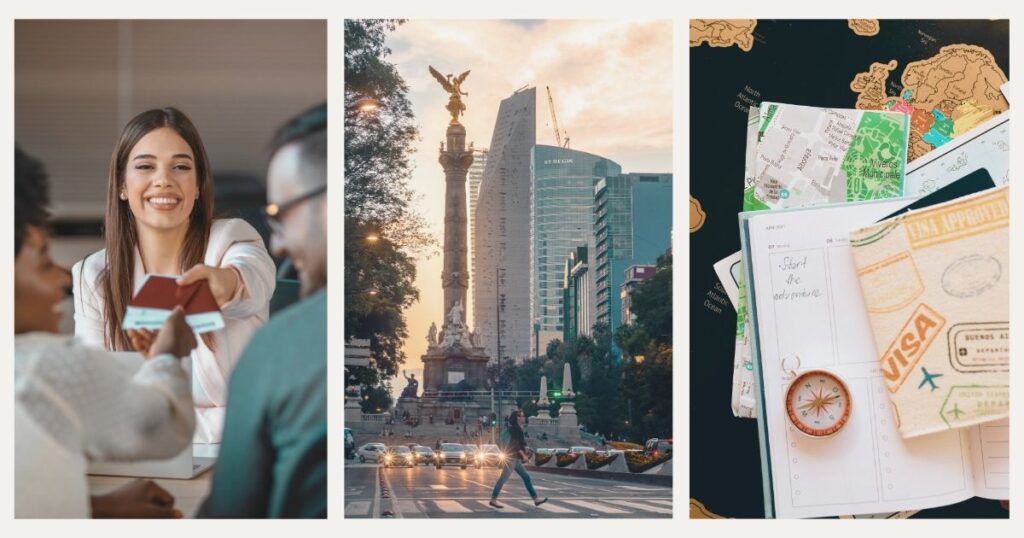 couple getting the temporary resident visa in Mexico