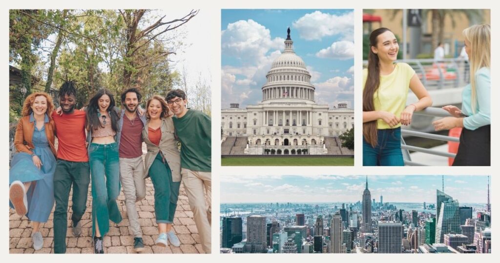 people hanging out with an expat community