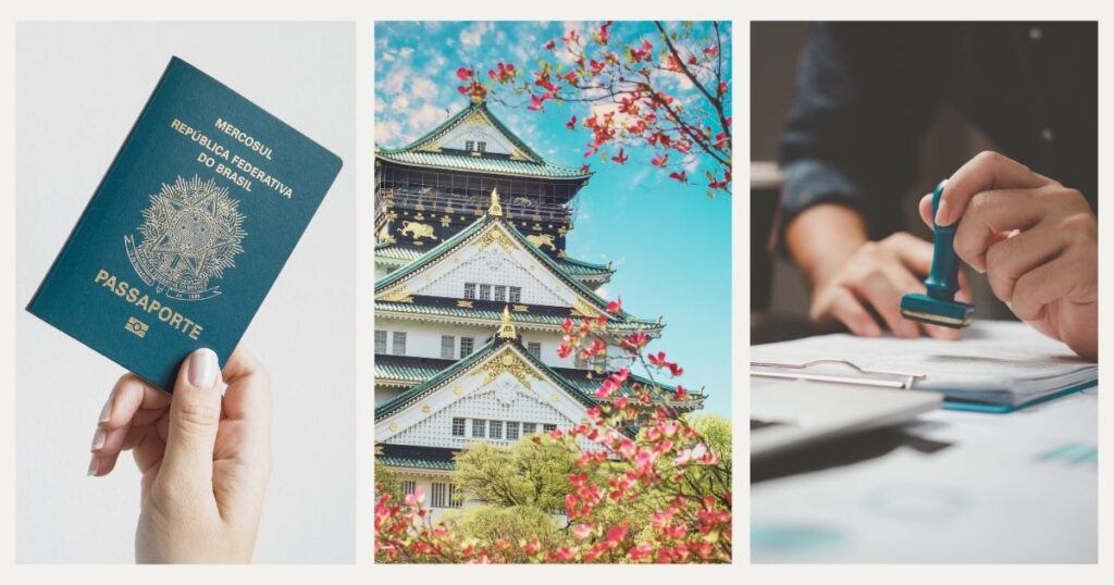 persona aplicando con éxito a un visado en Japón