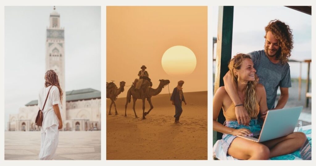 digital nomad couple living in Morocco