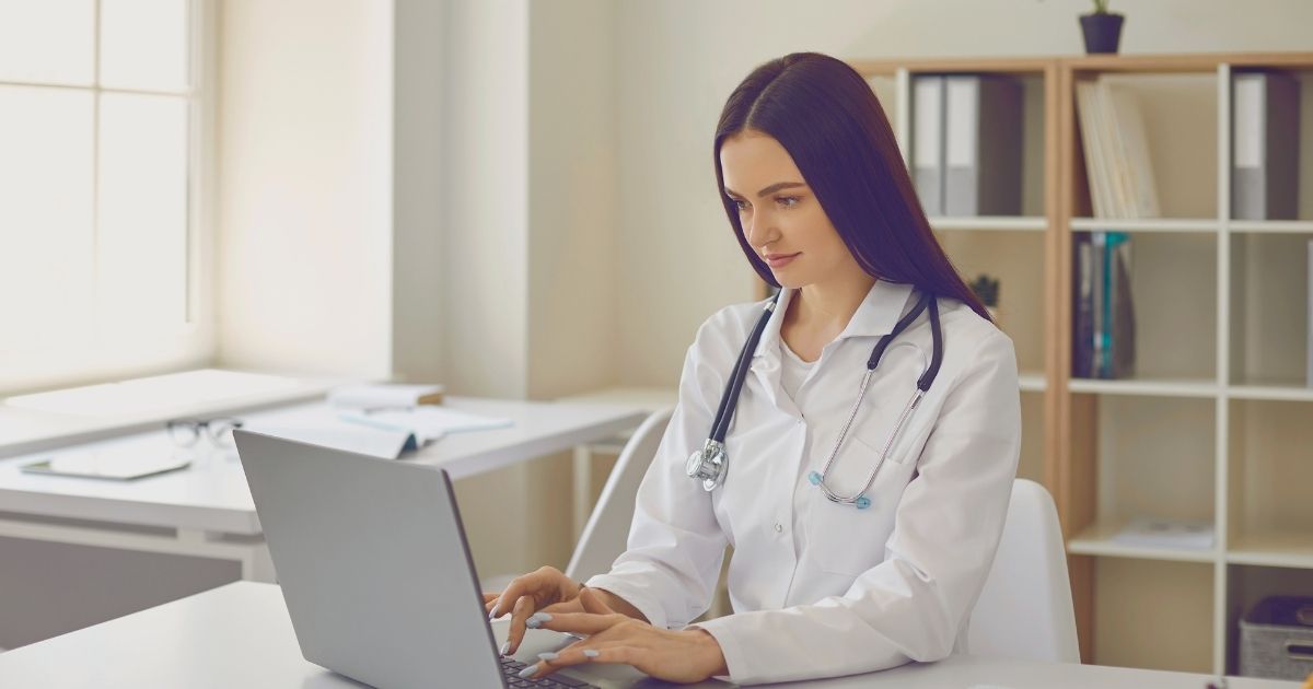 doctor in an online health consultation