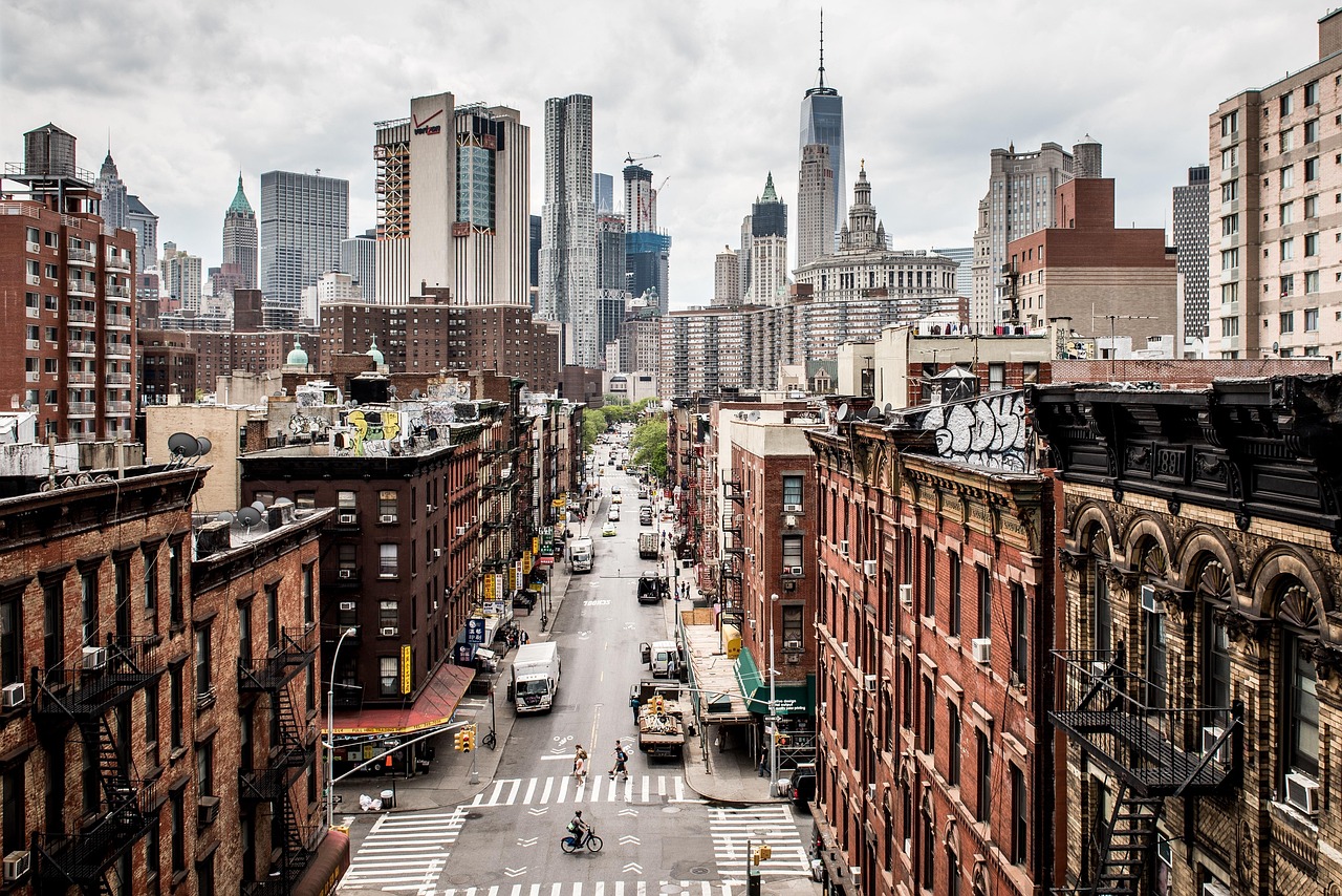 El centro de la ciudad y el internet en Nueva York
