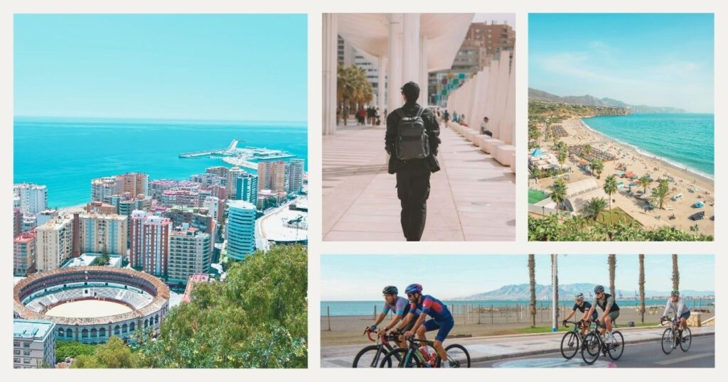 digital nomad man enjoying Malaga