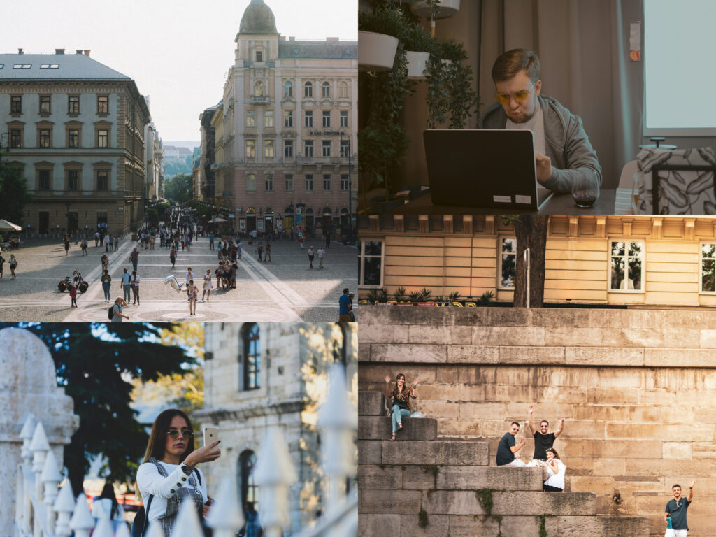edificios-antiguos-smartpone-laptop-internet-budapest