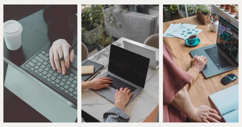 personas buscando online un trabajo remoto sin experiencia