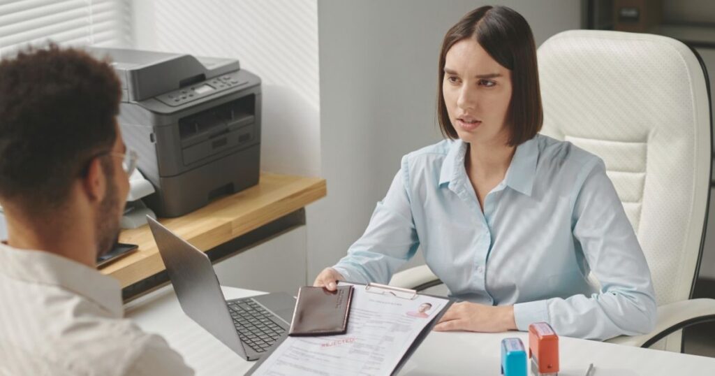 immigration agent rejecting a visa for a difficult country