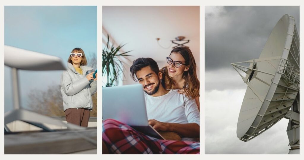 viajeros descubriendo los mejores proveedores de internet satelital internacional
