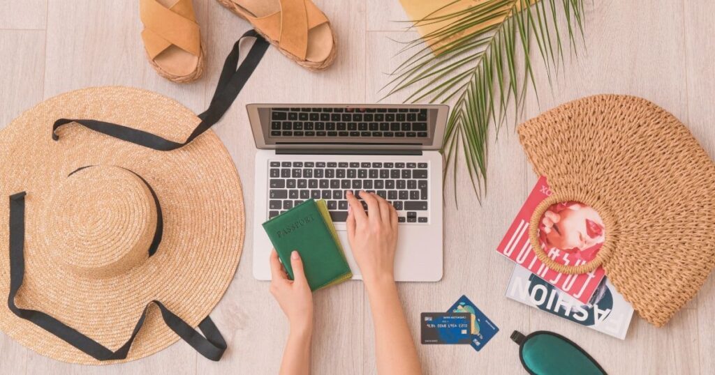 person using productivity apps for work