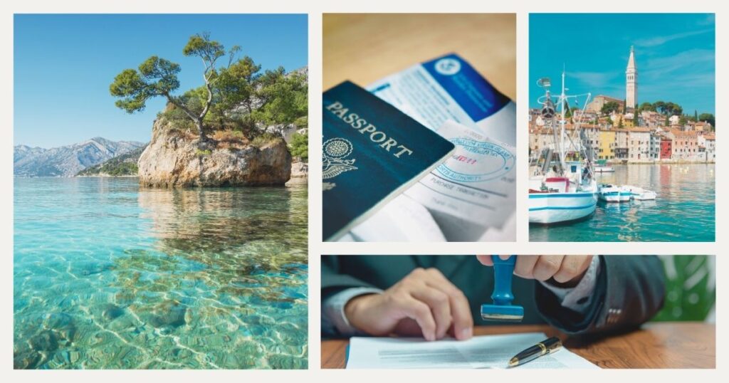 persona obteniendo la visa a Croacia