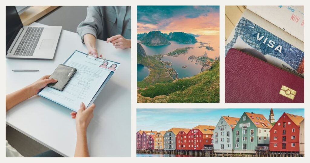 persona solicitando la visa para Noruega