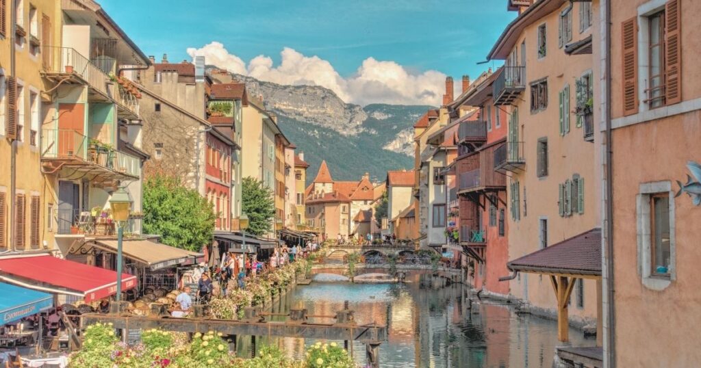 nice view of Annecy in France, a great city for digital nomads