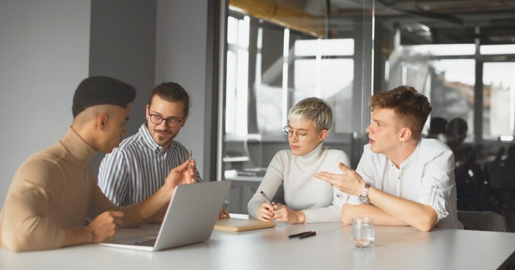 people working in an special-focus coworking space in Portugal