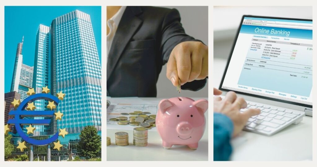 person following the steps process to open a bank account in Germany