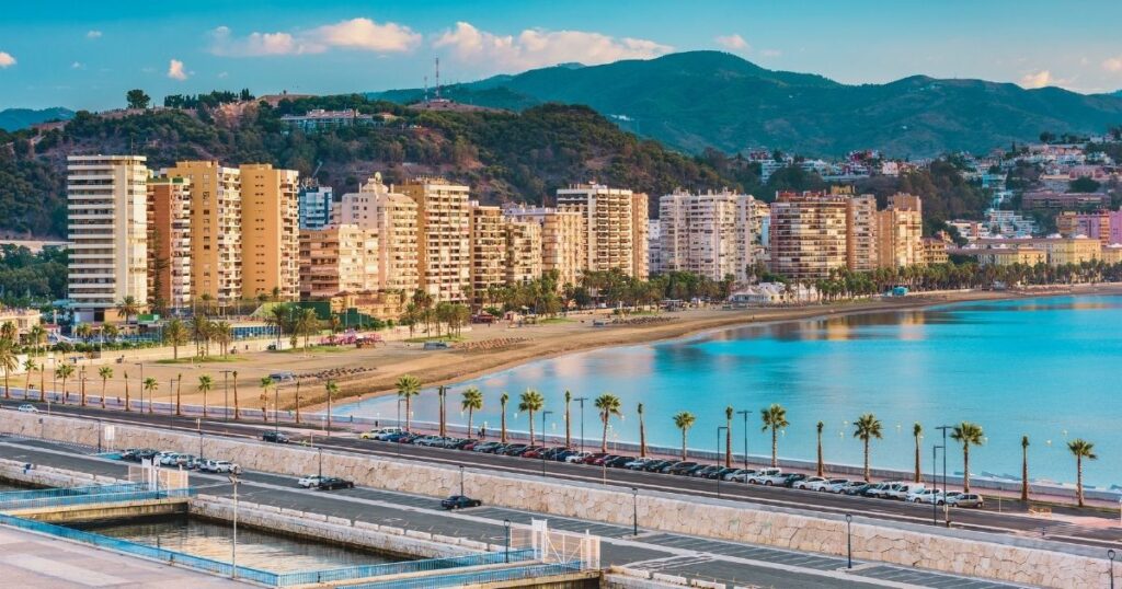 nice view of beach in Malaga