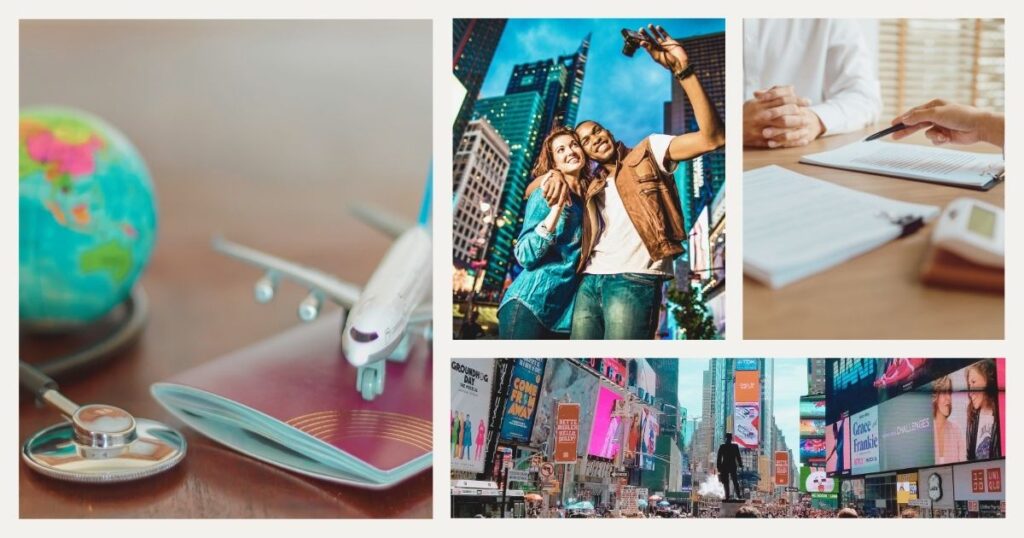 digital nomad couple enjoying their trip to the USA with the right travel insurance