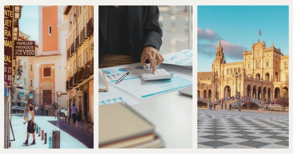 person calculating the taxes she needs to pay in Spain as a digital nomad