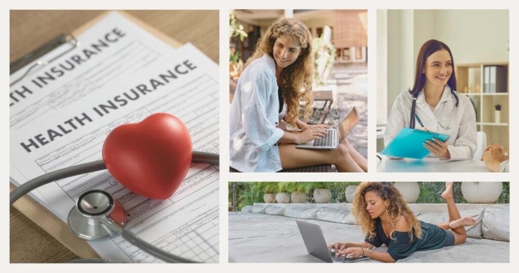 digital nomad women traveling with a health insurance
