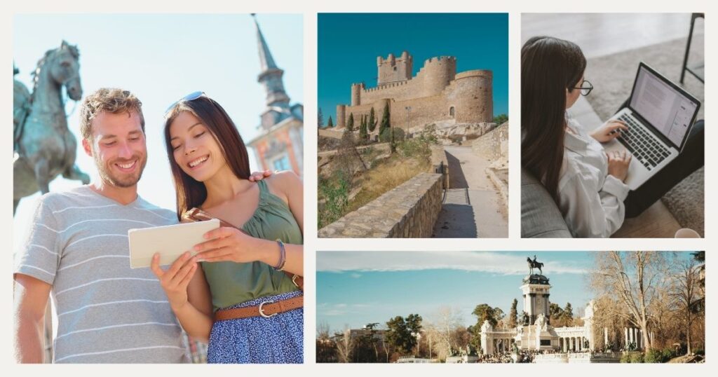 hombre y mujer aprovechando su vida en España con la visa de nomada digital