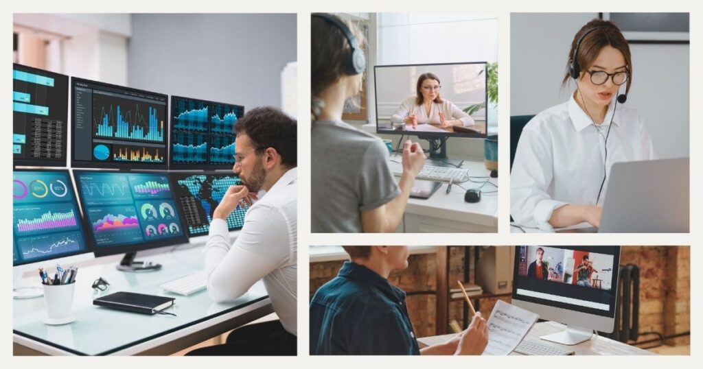 personas en los mejores trabajos remotos para nómadas digitales