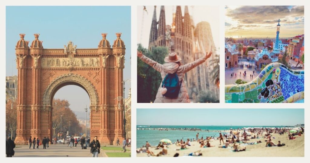 digital nomad woman enjoying her stay in Barcelona