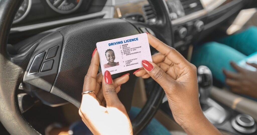 woman validating her driver license in Spain