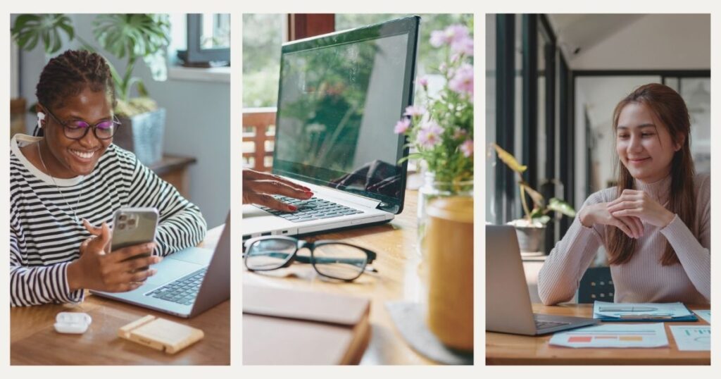 mujeres nomadas digitales trabajando en remoto