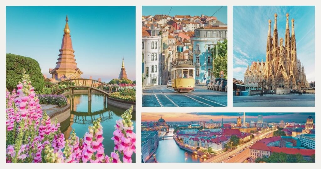 hermosos paisajes de las mejores ciudades para nómadas digitales