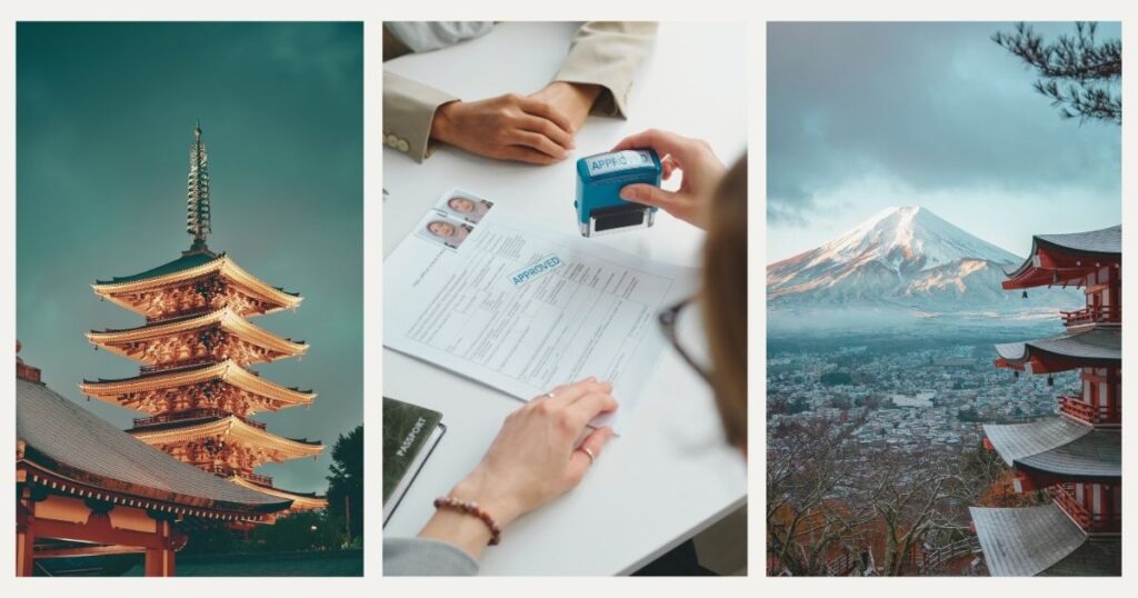 persona obteniendo visa para viajar a Japón
