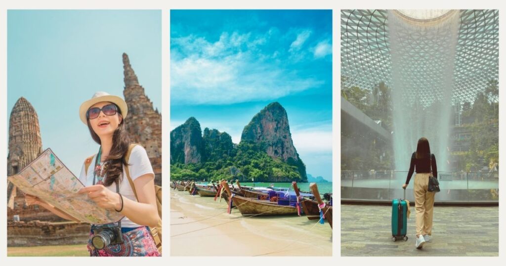 mujer argentina disfrutando de su viaje a Tailandia