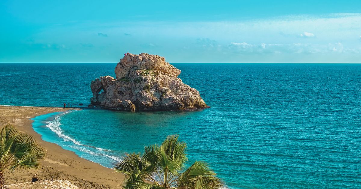 beautiful view of beach in Malaga
