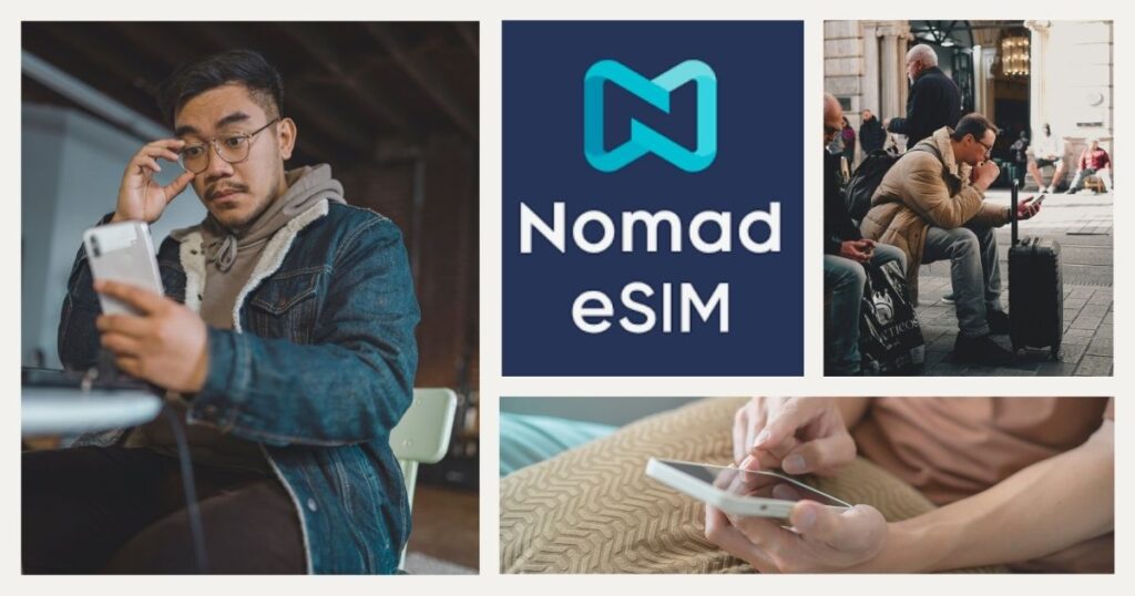 hombre insatisfecho con la esim de Nomad