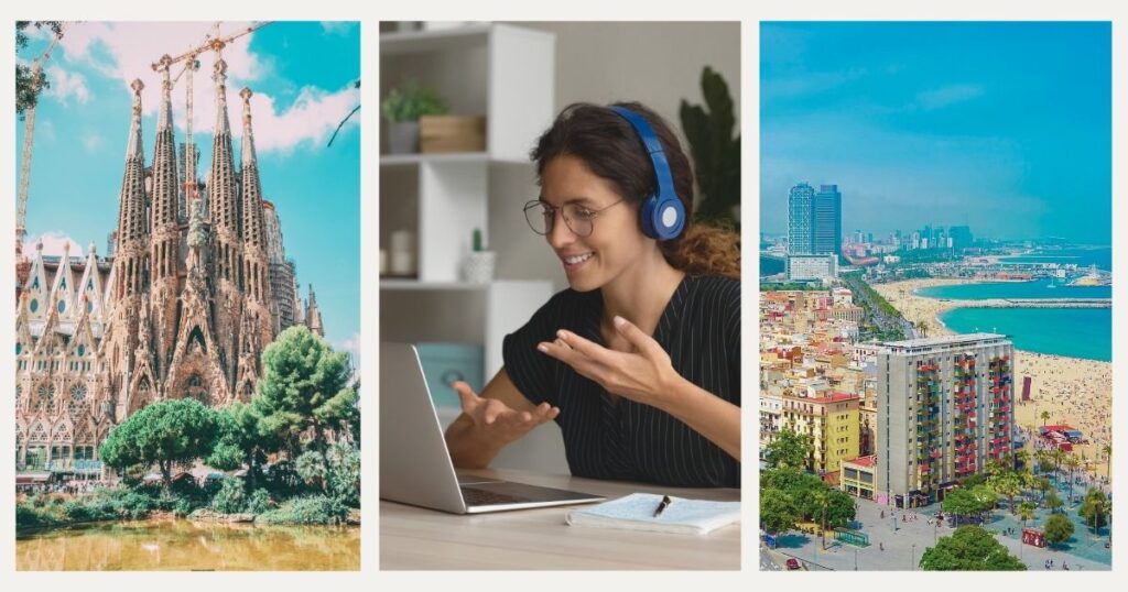 digital nomad woman in Barcelona