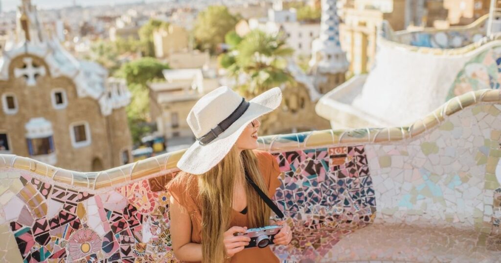 digital nomad woman staying in Barcelona