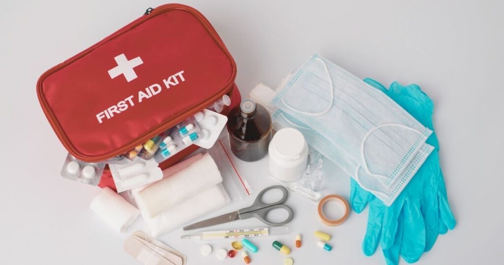 first aid kit and essential tools for digital nomads