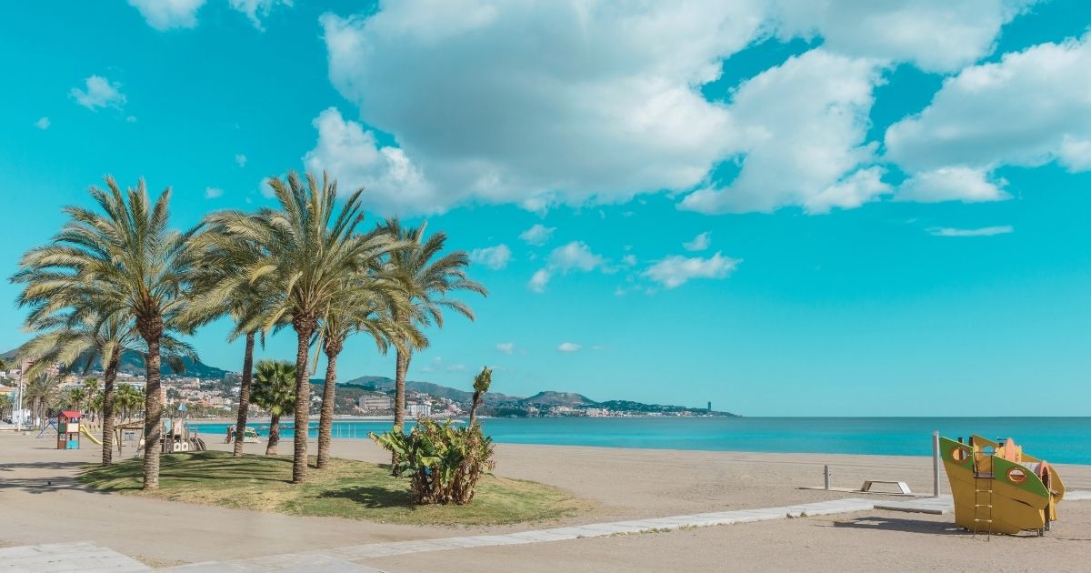 beautiful beach in Malaga