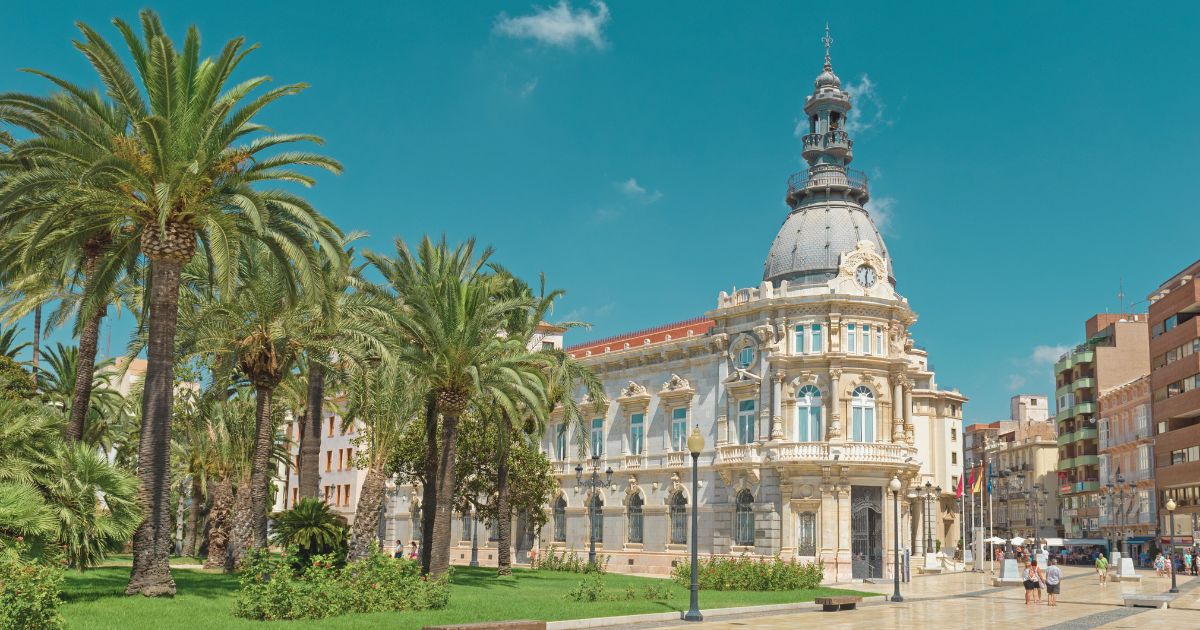 nice view of safe city in Spain